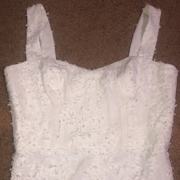 Dress the Population Nicole Sweetheart Sheath Bodycon Cocktail Floral Lace Ivory - Picture 6 of 12